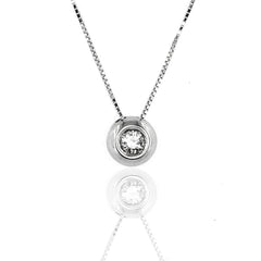 Collana in oro on sale bianco con punto luce
