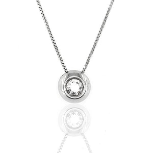 Collana Punto Luce Cipollina Oro Bianco con Diamante