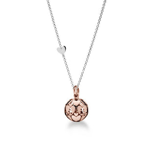 Collana Suonamore con Ciondolo Argento Oro Rosa con logo Cuore Le Bebè