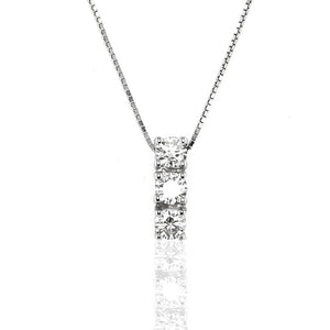 Collana Trilogy in Oro Bianco con Diamanti