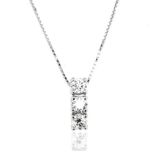 Collana Trilogy in Oro Bianco con Diamanti