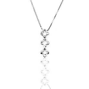 Collana Trilogy in Oro Bianco con Diamanti