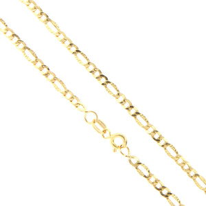 Collana Unisex 3+1 in Oro Giallo e Bianco Maglia Vuota