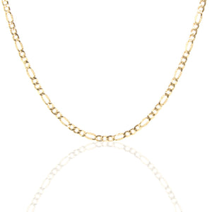 Collana Unisex 3+1 in Oro Giallo Maglia Vuota