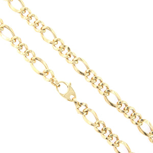 Collana Unisex 3+1in Oro Giallo Maglia Vuota
