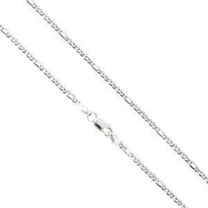 Collana Unisex Occhio di Pernice Alternato in Oro Bianco Maglia Piena Diamantata