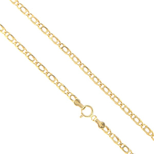 Collana Unisex Occhio di Pernice in Oro Giallo Maglia Vuota