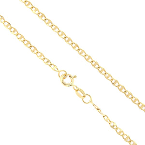 Collana Unisex Traversino in Oro Giallo Maglia Vuota