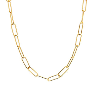 Collana Unisex in Oro Giallo Maglia Lunga Piena