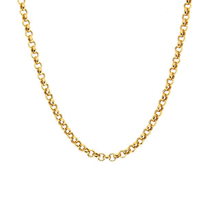 Collana Unisex in Oro Giallo Maglia Rolo Vuota
