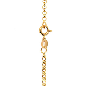 Collana Unisex in Oro Giallo Rolo Diamantata Piena