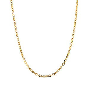 Collana Unisex in Oro Giallo Rolo Diamantata Piena