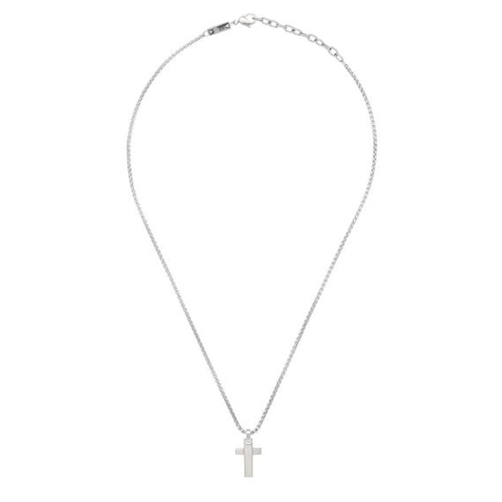 Collana Uomo Acciaio Croce Tag And Cross Silver Breil