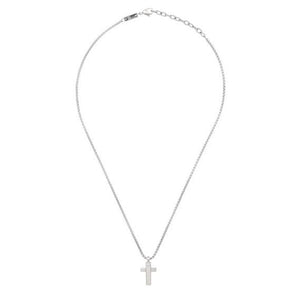 Collana Uomo Acciaio Croce Tag And Cross Silver Breil