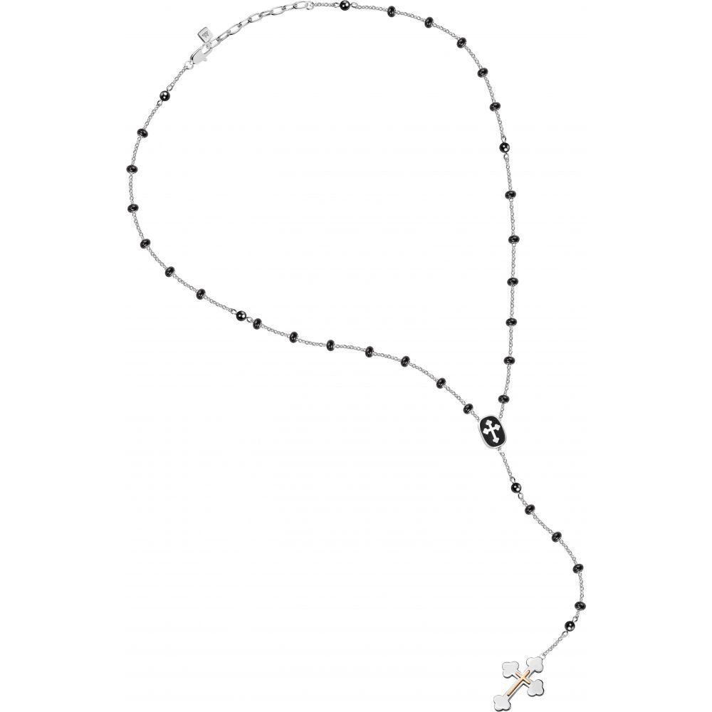 Collana Uomo Acciaio e Onice Nero God Morellato