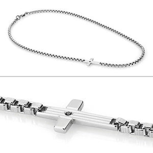 Collana Uomo Montecarlo Croce con Cubic Zirconia Nero 024327/007 - Nomination           