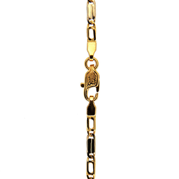 Collana Uomo In Acciaio Inox Placcato Oro – Maglia Cubana Massiccia 24 Cm – Catena Pesante - Foto 3