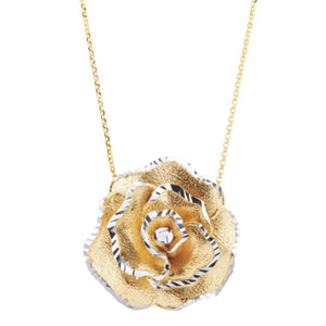 Collana in Oro Giallo e Bianco Fiore Spring Artlinea