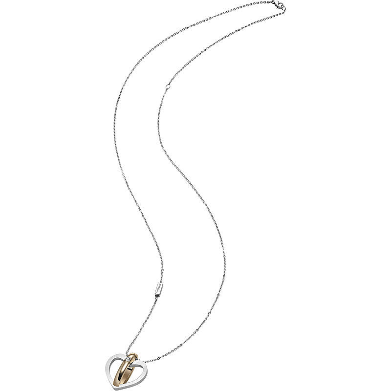 Collana Pendente Donna Breil Crossing Love Acciaio Tj 1579