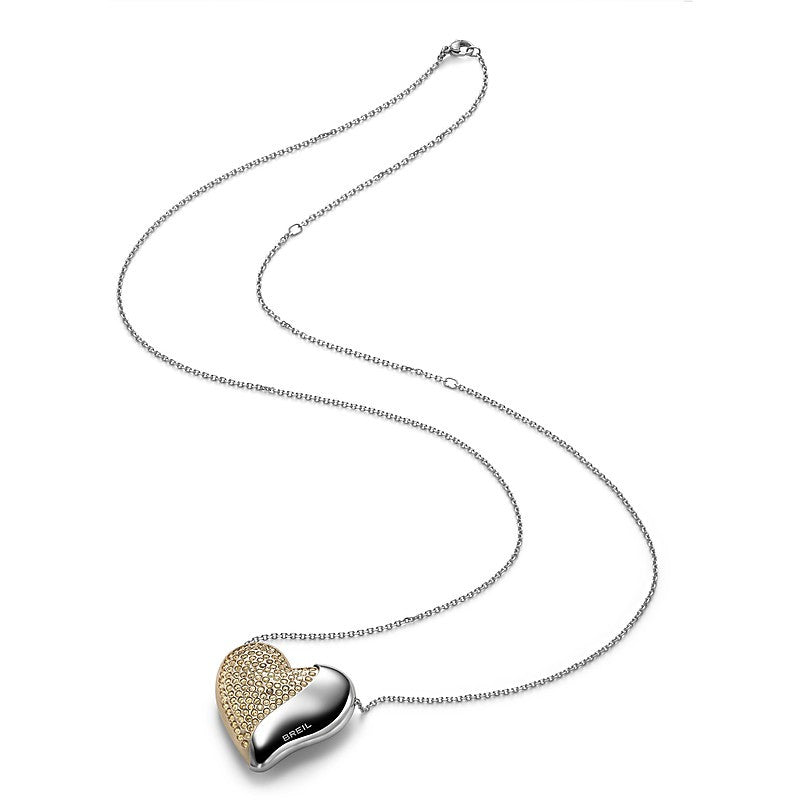 Collana Pendente Donna Breil Heartbreaker Acciaio Swarovski Tj 1550