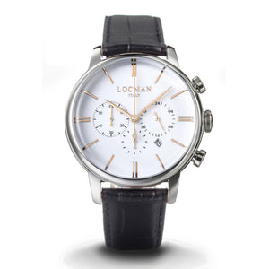 Cronografo Uomo 1960 in Acciaio Nero Locman