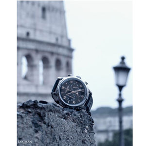 Cronografo Uomo 1960 in Acciaio Nero Locman