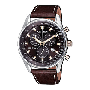 Cronografo Uomo Acciaio Eco Drive Crono Of Collection Nero Citizen 