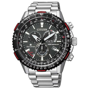 Cronografo Uomo Acciaio Eco Drive Pilot Radiocontrollato Citizen