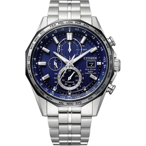 Cronografo Uomo Acciaio Eco Drive Radiocontrollato H 800 Blu Citizen