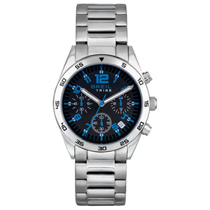 Cronografo Uomo Acciaio Tribe Keen Nero Blu Breil