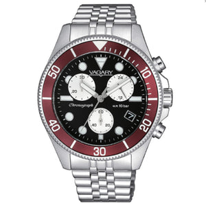 Cronografo Uomo Aqua39 105th Nero Rosso Vagary