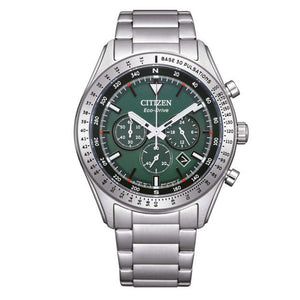 Cronografo Uomo Aviator Eco Drive Verde Citizen