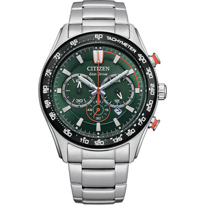 Cronografo Uomo Eco Drive Aviator Verde Citizen
