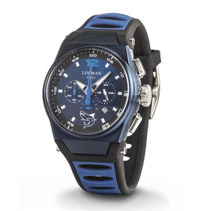 Cronografo Uomo Nuovo Mare Blu Pvd Locman