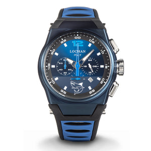 Cronografo Uomo Nuovo Mare Blu Pvd Locman