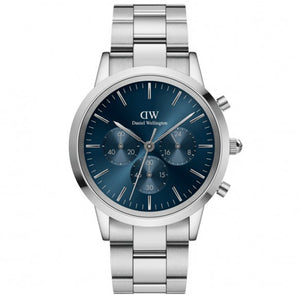 Cronografo Uomo St. Mawes Daniel Blu Silver Daniel Wellington