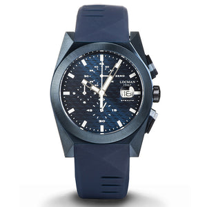 Cronografo Uomo Stealth Acciaio e Titanio Blu Locman