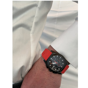 Cronografo Uomo Stealth Acciaio e Titanio PVD Rosso Locman