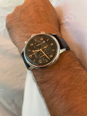 Cronografo Uomo 1960 in Acciaio Nero Locman