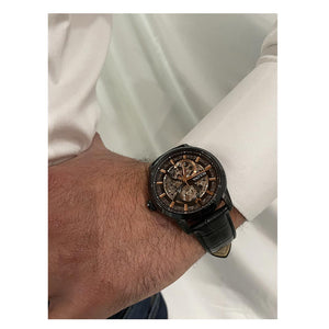 Cronografo Uomo Sutton Scheleton Nero Automatico Bulova