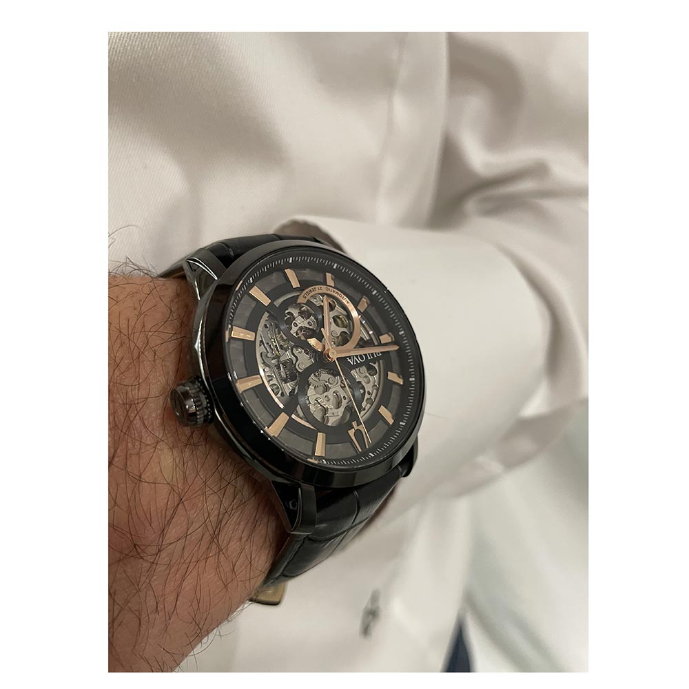 Orologio Uomo Bulova Sutton Skeleton 98A283 – Automatico, Cassa 43 mm, Pelle Nera, Riserva 40 ore Orologio Uomo Bulova Sutton Skeleton 98A283 – Automatico, Cassa 43 mm, Pelle Nera, Riserva 40 ore