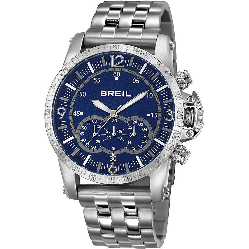 Breil Orologio Uomo Atmosphere – Cronografo Quarzo, Cassa 42mm Acciaio, Quadrante Antracite, Cinturino Acciaio, Impermeabile 10 ATM