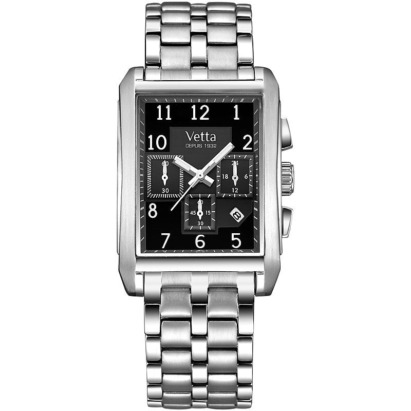 Cronografo Nero in Acciaio Uomo Analogico Wiler Vetta Toulouse VW0042