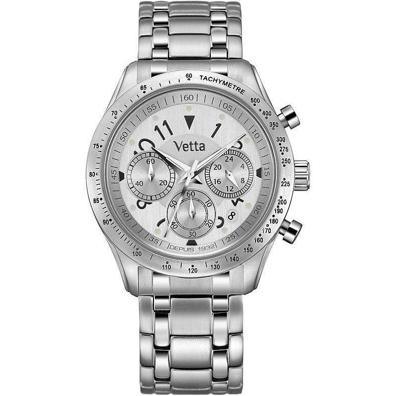 Cronografo Orologio Polso Uomo Wilver Vetta Bordeaux VW0047