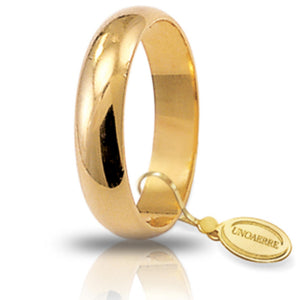 Fede Classica Larga in Oro Giallo 5 Grammi Unoaerre
