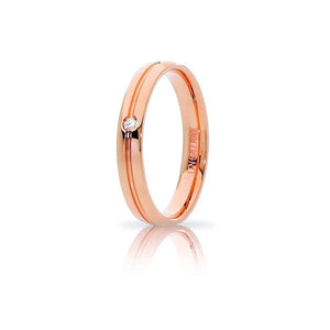 Fede Lyra in Oro Rosa con Diamante - Unoaerre
