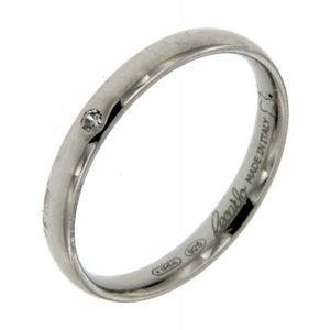 Fede Nuziale in Oro Bianco Classic 2,7mm Con Diamante XE154/B - Recarlo