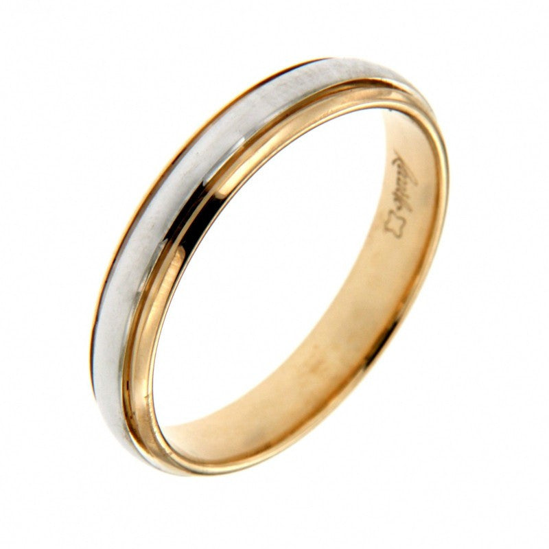 Fede Nuziale in Oro Bicolore Design 3,9mm XE158/BGX - Recarlo