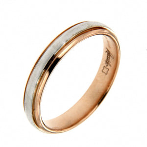 Fede Nuziale in Oro Bicolore Design 3,9mm XE158/BRX - Recarlo