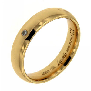 Fede Nuziale in Oro Giallo Classic con Diamante 4,3mm XE156/G - Recarlo